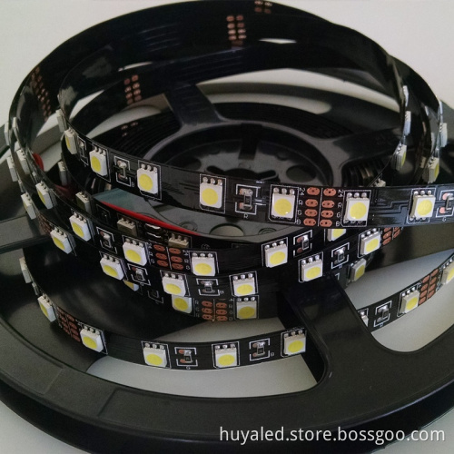 Shenzhen LED 5050 24V Black PCB Flexible Strip Lights